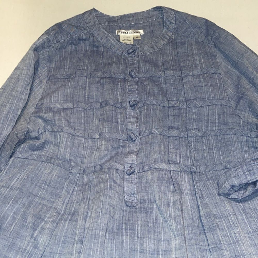 Chambray Atelier Max Dress with pockets Ladies Medium - Picture 2 of 6